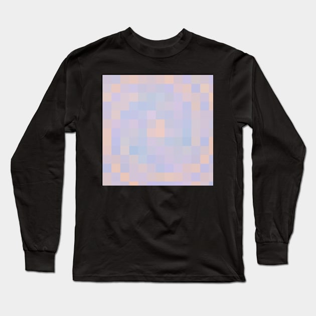 Mosiac of Digital Abstract with Soft Pastel Color Palette Long Sleeve T-Shirt by Peaceful Space AS